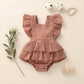 Body com Folho e Costas Abertas — Bebé Menina 3-18M