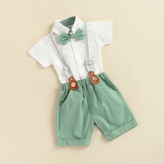 Conjunto de Camisa e Calças de Alças — Bebé 3-36M