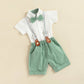 Conjunto de Camisa e Calças de Alças — Bebé 3-36M