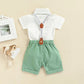 Conjunto de Camisa e Calças de Alças — Bebé 3-36M