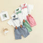 Conjunto de Camisa e Calças de Alças — Bebé 3-36M