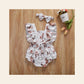 Body Floral com Gola Quadrada e Bandolete — Bebé Menina 6-24M