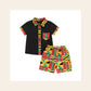 Conjunto de Verão com Botões — Menino 18M-5 Anos