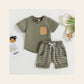 Conjunto T-shirt e Calções às Riscas — Menino 6M-4 Anos
