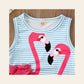 Fato de Banho Flamingo às Riscas — Menina 12M-4 Anos