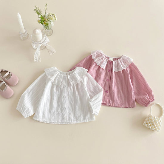Blusa de Algodão de Manga Curta — Bebé Menina