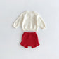 Conjunto de Malha com Cardigan de Morangos — Bebé Menina 6-24M