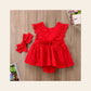 Conjunto Body de Renda Floral e Bandolete com Laço — Bebé Menina 0-24M