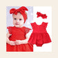 Conjunto Body de Renda Floral e Bandolete com Laço — Bebé Menina 0-24M