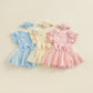 Conjunto Body-Vestido de Renda com Folhos e Bandolete — Bebé Menina 0-18M