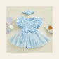 Conjunto Body-Vestido de Renda com Folhos e Bandolete — Bebé Menina 0-18M