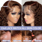 Peruca de cabelo humano com renda frontal 13x4