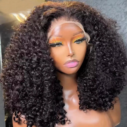 Peruca de cabelo humano com renda frontal, 100%