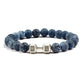 Natürliches Vulkansteinarmband Herren Matt