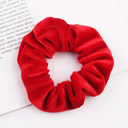 Laço  de cabelo Scrunchie de veludo para mulheres