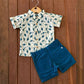 Conjunto Camisa Dinossauros e Calções — Menino 2-6 Anos