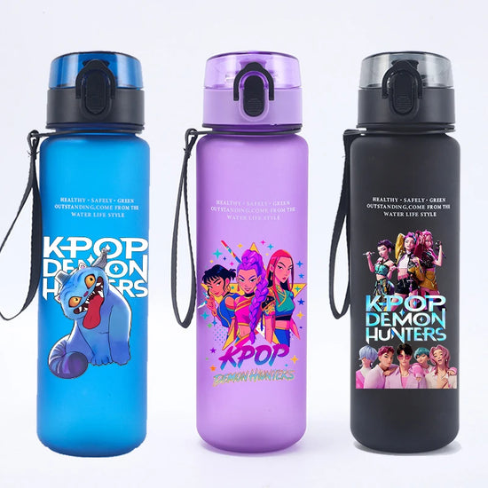K pop demon hunters garrafa de água meninas esportes verão