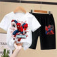 Conjunto  infantis do Homem-Aranha, tendência verão, shorts e camiseta de manga curta 🕷️🕸️🔥