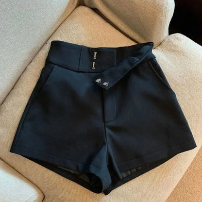 Mooyufon Damen Shorts schwarze Shorts