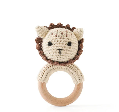 Brinquedo de  Crochet animal de urso chocalho