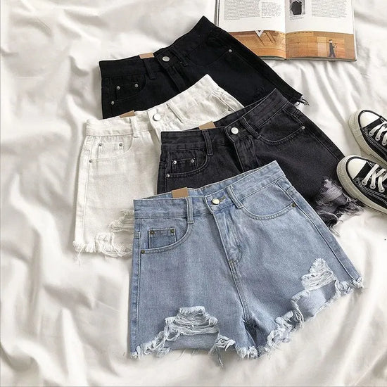 Shorts mit hoher Taille für Damen