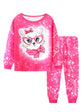 Zweiteiliges Pyjama-Set mit langen Ärmeln und Einhorn-Design für Mädchen