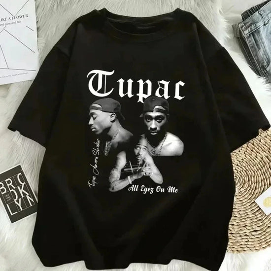 Rapper Tupac T-Shirt Top Hip Hop Street Wear Übergroß