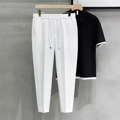Calças cl casuais para homens estilo coreano