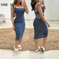 Ärmelloses gestreiftes Freizeitkleid