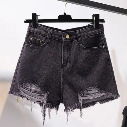 Cowboy-Shorts für Damen, koreanische hohe Taille