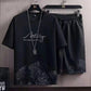 (T-shirt + shorts) für männer mode kurzarm