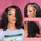 Peruca Curta 100% de Cabelo Humano com ondas Profundas