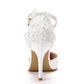 Weißer High Heel-Schuh mit Schleife
