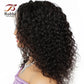 Peruca 100% de cabelo humano 5x5 13x6  preto e  encaracolado