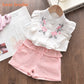 Conjunto de roupas de  verão para  crianças camisas + shorts