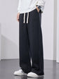 Baumwollhose mit weitem Bein