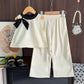 Conjuntos de roupas nova moda arco sem mangas  camisa + calças 2 peças