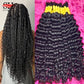 100% extensão boho tranças de cabelo humano encaracolado
