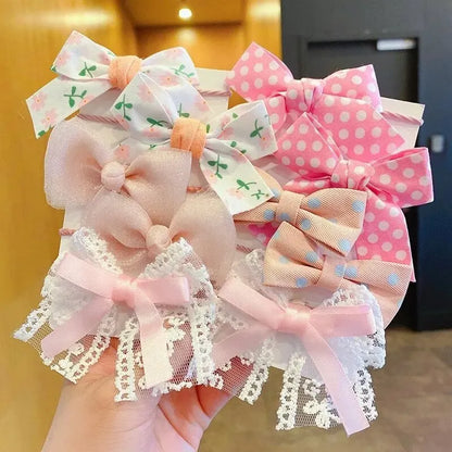 10 stücke Haar Zubehör Mädchen Scrunchies Ästhetischen Haar Krawatten kinder Bands Kinder Bandeaux Elastiquec Stirnbänder Bandes Nette