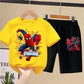 Conjunto  infantis do Homem-Aranha, tendência verão, shorts e camiseta de manga curta 🕷️🕸️🔥