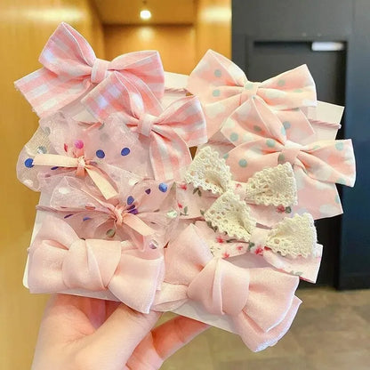10 stücke Haar Zubehör Mädchen Scrunchies Ästhetischen Haar Krawatten kinder Bands Kinder Bandeaux Elastiquec Stirnbänder Bandes Nette