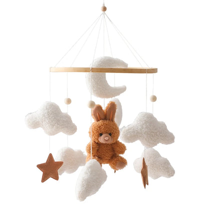 Berço de madeira, Cama de bebé móvel Sino Ratozinho Brinquedo ica recém-nascida