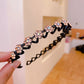 Neue rutschfeste Strass-Stirnbänder, solide Wellen-Haarbänder für Frauen und Mädchen, Lünette, modischer Haarreifen, Damen-Boutique-Haarschmuck
