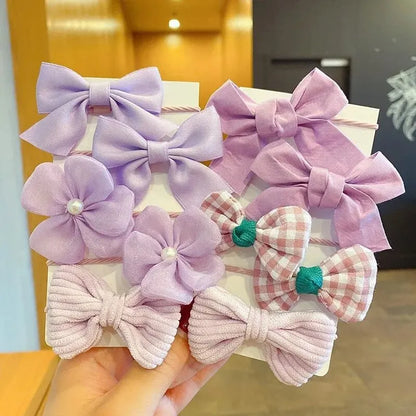 10 stücke Haar Zubehör Mädchen Scrunchies Ästhetischen Haar Krawatten kinder Bands Kinder Bandeaux Elastiquec Stirnbänder Bandes Nette