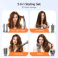 Secador de cabelo 5 em 1, ferramenta multiestilo, alisador e ondulação de 32mm,  1-3 minutos, secagem rápida