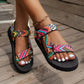 Flache Damenschuhe aus Hanfseil