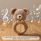 Brinquedo de  Crochet animal de urso chocalho