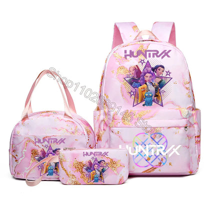 3 pçs de mochila  dos desenhos animados impresso