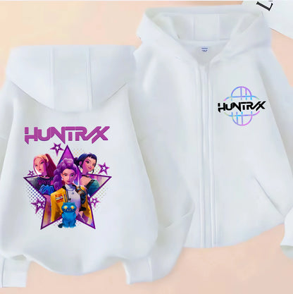 Engraçado zip up sweatshirts kpop demon hunters hoodie