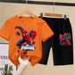 Conjunto  infantis do Homem-Aranha, tendência verão, shorts e camiseta de manga curta 🕷️🕸️🔥